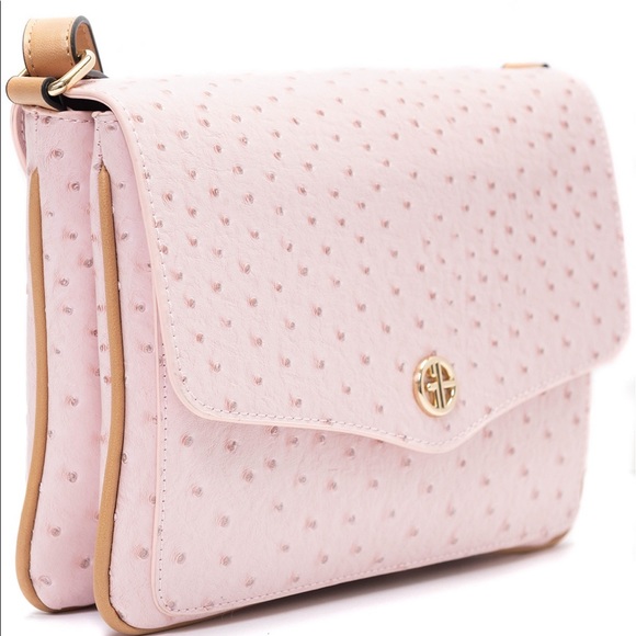 NWT Giani Bernini Ostrich Flap Shoulder Bag - Picture 9 of 9
